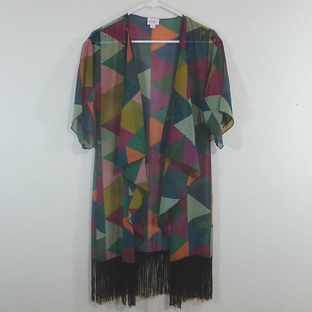 LulaRoe Wrap Around Cover-Up with Fringes S